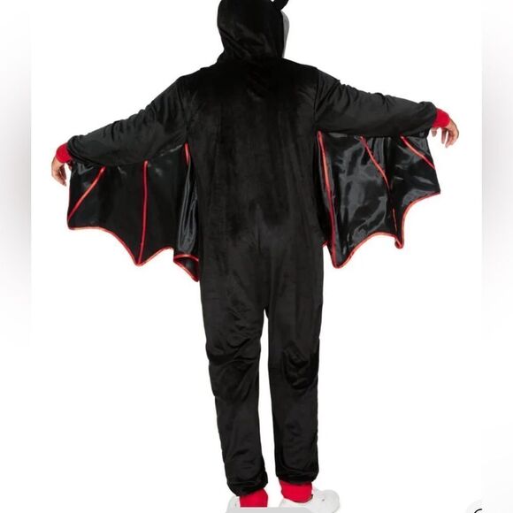 NWT Tipsy Elves Men’s Bat Halloween Costume Full Zip One Piece Jumpsuit- Size Me - Picture 2 of 10